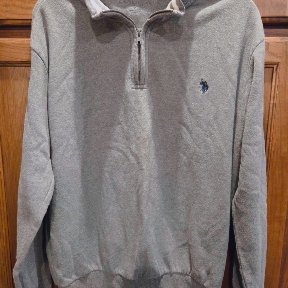 Gray Quarter-Zip Pullover